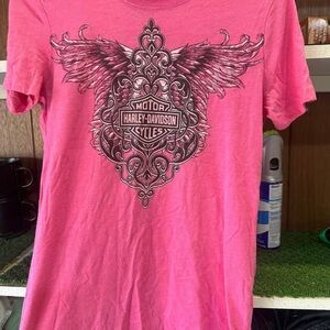 Harley-Davidson Pink Winged Emblem Tee
